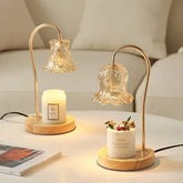 Flower-Shaped Warm Audience Candle Warmer Lamp